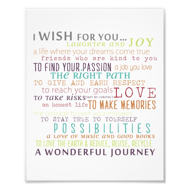 8x10 Family Child Word Art Collage House Rules Photo Print (Front)
