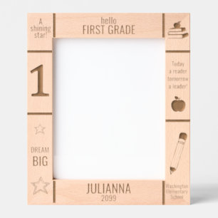 8x10 FIRST GRADE Elementary School Photo Custom Etched Frames