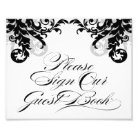 8x10 Flourish Sign Our Guest Book for Framining