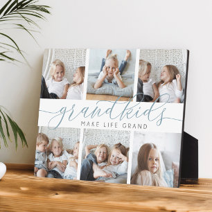 8x10 Grandkids Make Life Grand Photo Collage Plaque