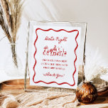 8x10" Handwritten Wavy Border Date Night Ideas Poster<br><div class="desc">8x10" Date Night Ideas Sign
This funky Date Night Ideas sign features a wavy border with handwritten font and hand drawn graphics! Easily match with any theme and perfect for any bridal shower or wedding! Colours of border and text are editable!</div>