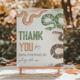 8x10 Inch Editable Snake Party Favour Sign