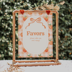 8x10 Inch Peach Favours Sign