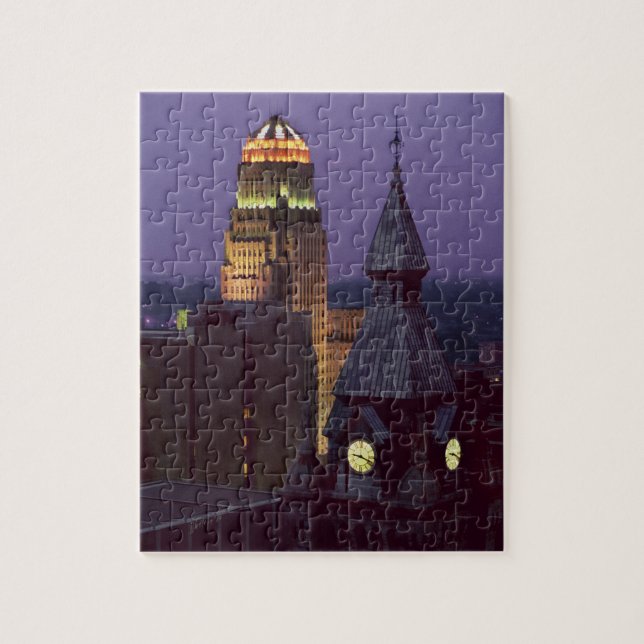 8x10 Photo Puzzle Gift Box Erie County City Halls (Vertical)