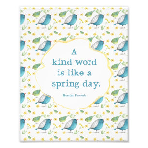 8x10 Print - Quote about Kindness