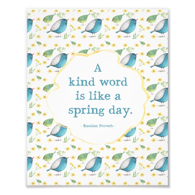 8x10 Print - Quote about Kindness (Front)