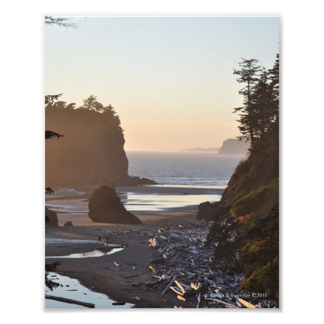 8X10 Ruby Beach on the Pacific Ocean Photo Print (Front)