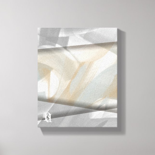 8x10" Sandy Tornado Trend Abstract Art Beige Canvas Print (Front)