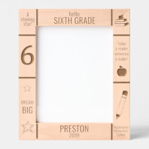 8x10 SIXTH GRADE Elementary School Photo Custom Etched Frames