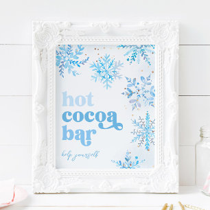8x10 Snowflake Hot Cocoa Bar Sign