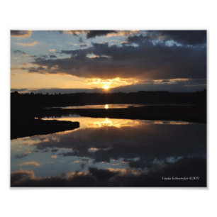 8X10 Sunset Reflections Photo Print