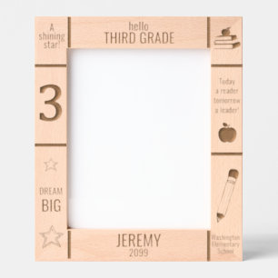 8x10 THIRD GRADE Elementary School Photo Custom Etched Frames