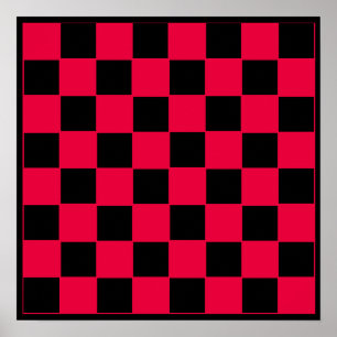 8x8 Checkers TAG Board (1-1/4" fridge magnets) Poster
