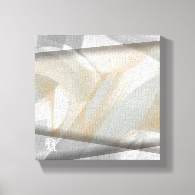 8x8"  Sandy Tornado Trend Abstract Art Beige  Canvas Print (Front)