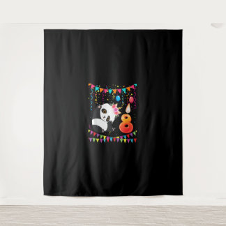 8Years Old 8th Birthday Panda Unicorn Girl Gifts P Tapestry