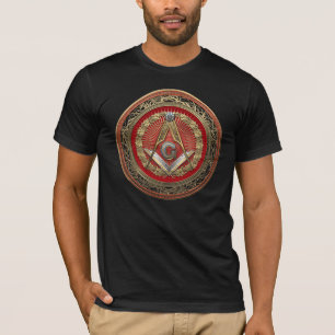 [900] Master Mason - Gold Square & Compasses T-Shirt
