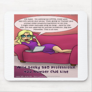 900 Number Geeky SEO Girls Gone  Mouse Pad