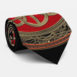 [900] Sacred Celtic Gold Knot Cross Tie