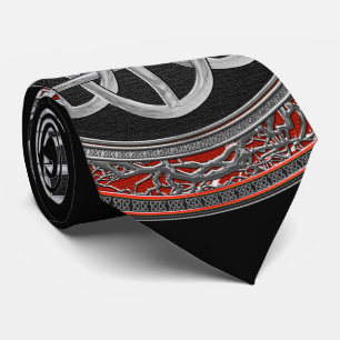 [900] Sacred Celtic Silver Knot Cross Tie