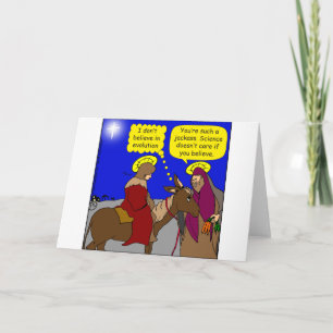 900 Science doesn't care what you think cartoon Holiday Card