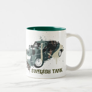 900_turbo_camo, SWEDISH TANK Two-Tone Coffee Mug
