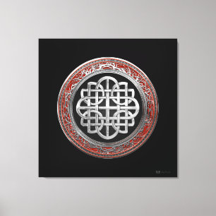 [901] Sacred Celtic Silver Knot Cross Canvas Print