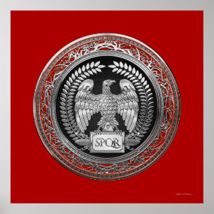 [901] Silver Roman Imperial Eagle Poster