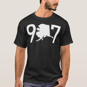 907 Alaska Phone Area Code Map Silhouette Cool Pul T-Shirt
