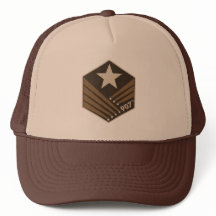 907th crest Space Truckers hat - Dark Earth