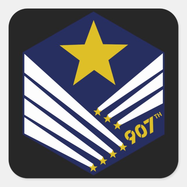 907th crest sticker (non-distressed) (Front)