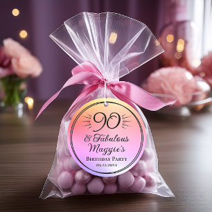 90 and Fabulous 90th Birthday Party  Favour Tags
