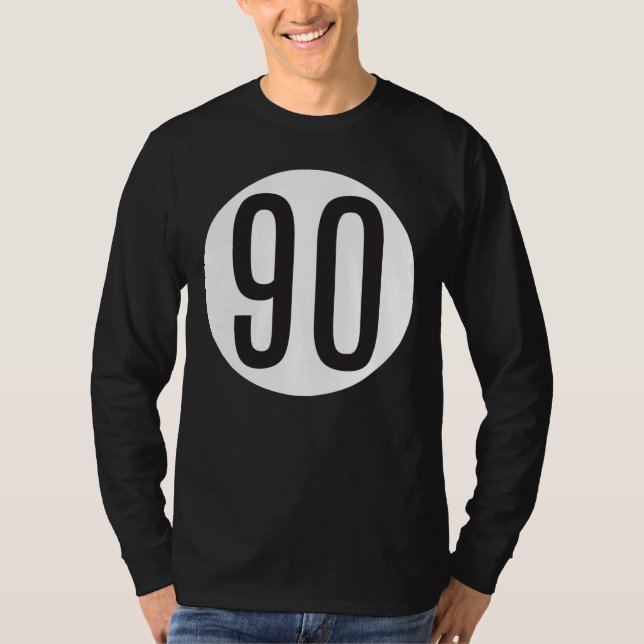 90 Black/White T-Shirt (Front)