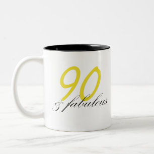 90 & Fabulous Two-Tone Coffee Mug