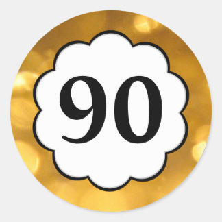 90 - Golden Numbers Sticker