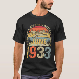 90 June 1933 90Th girl T-Shirt