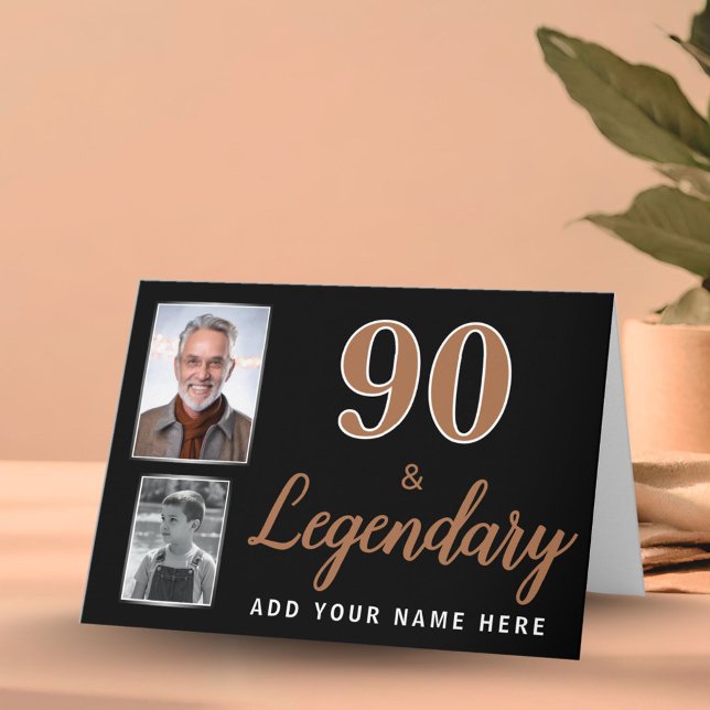90 & Legendary 2 Photos Carte 90e Anniversaire (Créateur téléchargé)
