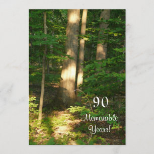 90 Memorable Years/Birthday Celebration-Male Invitation