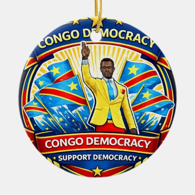 90 Minutes Without Moving – The Legendary Congo Fa Ceramic Ornament (Front)