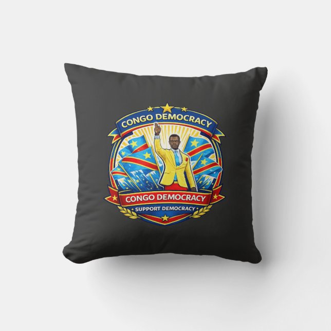 90 Minutes Without Moving – The Legendary Congo Fa Throw Pillow (Front)