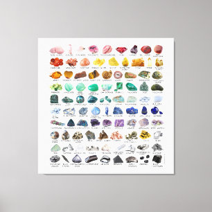 90 Rainbow Rocks Crystal Collection Glossy Poster Canvas Print