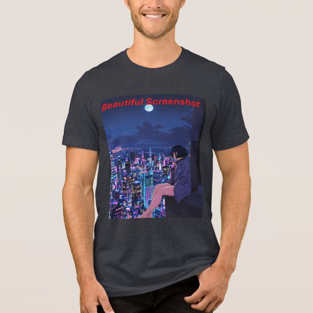 90’s Anime Night Vista Tri-Blend Tee (Front)