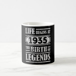 90 Year Old 1935 Birth Of Legend 90th Birthday Coffee Mug