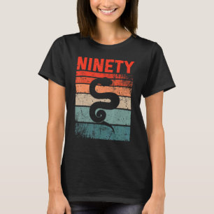 90 Year Old 90th Birthday Snake Reptile Man Woman T-Shirt