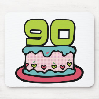 90 Year Old Birthday Cake Mouse Pad