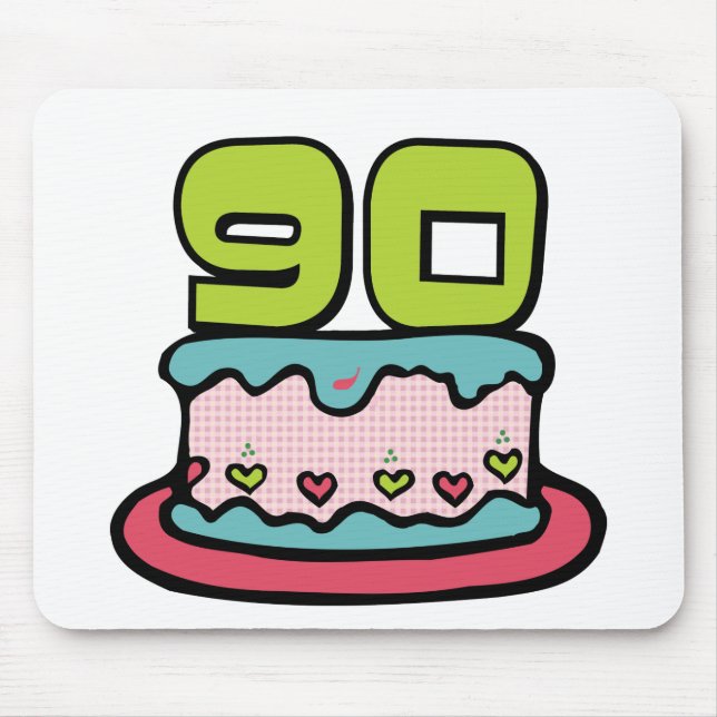 90 Year Old Birthday Cake Mouse Pad (Front)