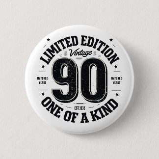 90 Year Old Gifts Vintage 1935 Limited Edition 2 Inch Round Button