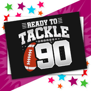 90 Year Old Tackle Football Party 90th Birthday Postcard