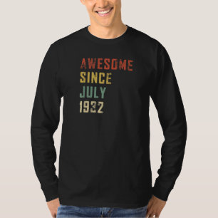 90 Years Old Awesome Since July 1932 90th Birthday T-Shirt