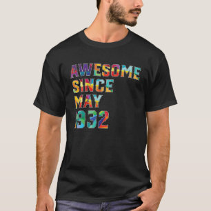 90 Years Old Awesome Since May 1932 90Th Birthday T-Shirt