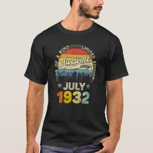 90 Years Old Boys Girls Awesome Since July 1932 T-Shirt